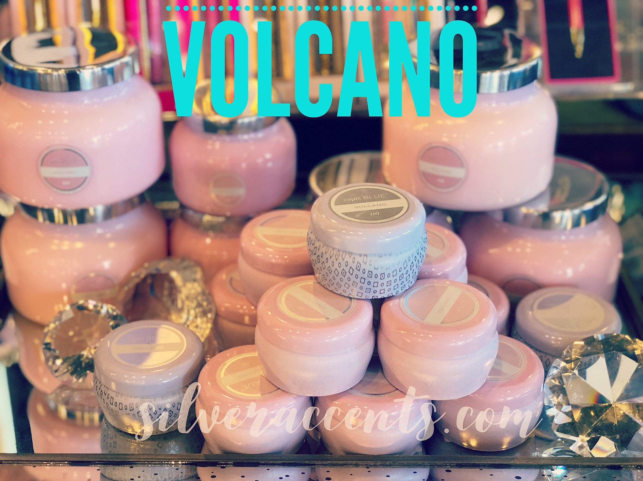 CAPRI BLUE Volcano 19 oz. BUBBLEGUM PINK Jar Candle