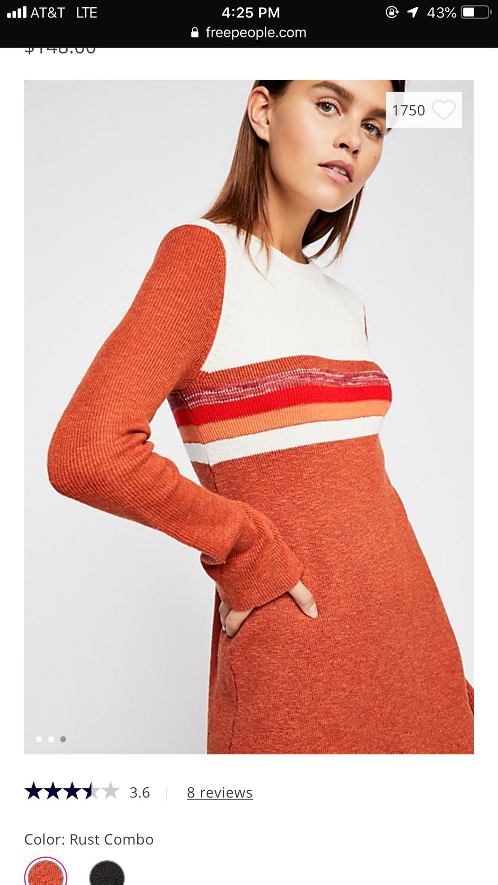 FREE PEOPLE COLOR BLOCK SWIT Mini Dress