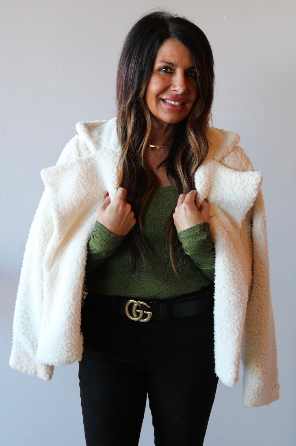 MICHAEL STARS RoucheSleeve BARBARA ScoopNeck ShineJersey Top