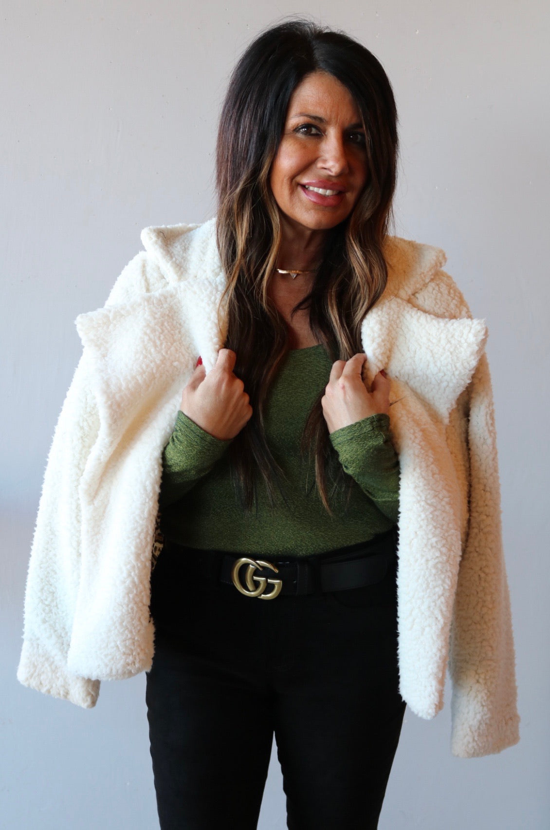 MICHAEL STARS RoucheSleeve BARBARA ScoopNeck ShineJersey Top