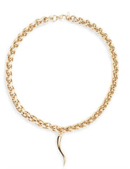 BRACHA Gold ITALIAN HORN Necklace