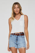 ANOTHER LOVE Baby ESTHER V-Neck Pocket Tank Cropped Top
