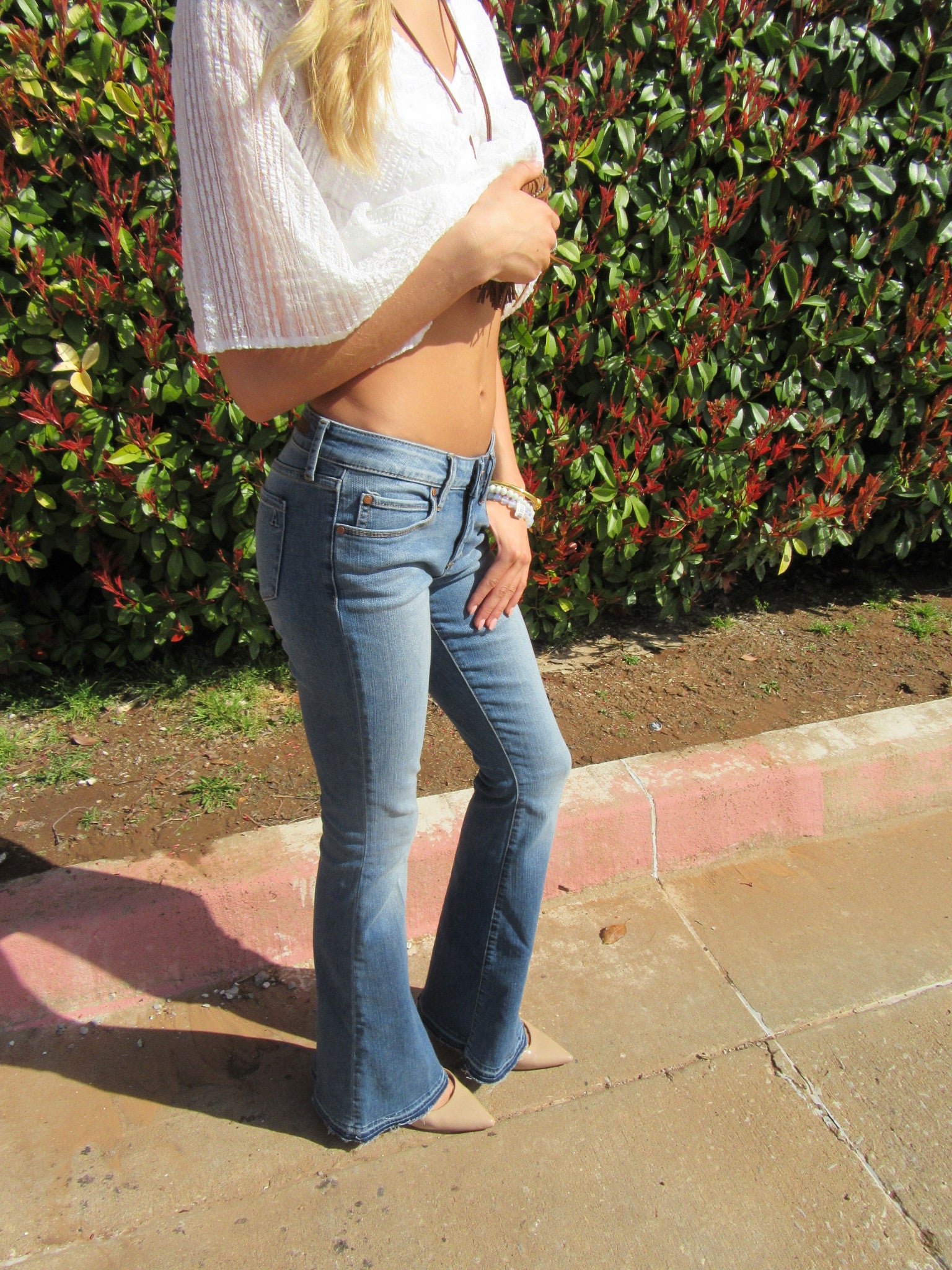 ARTICLES OF SOCIETY RawHem SAVANA BLUE Faith Flare Jeans