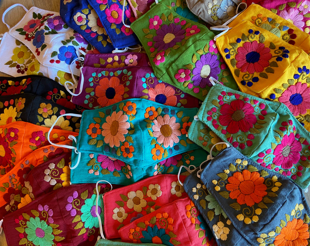 ASSTD Hand Embroidered Face Mask (Color will Vary)