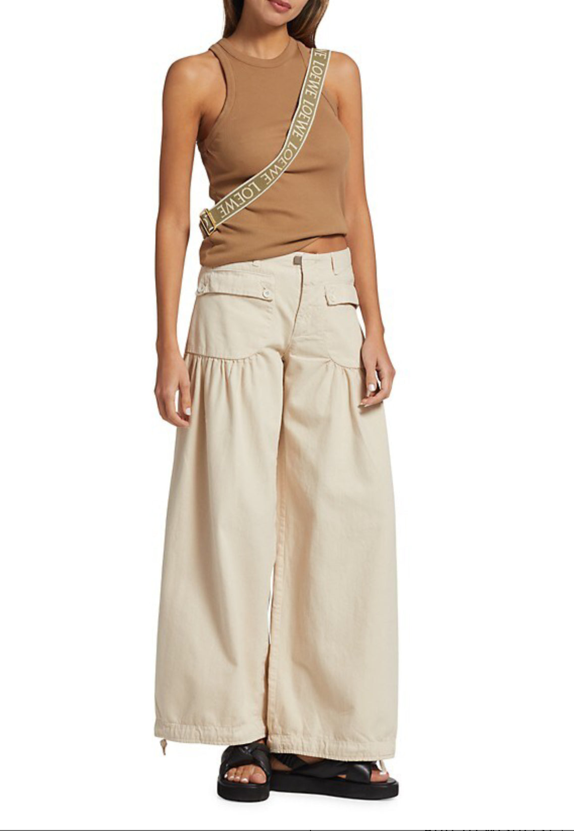 FREE PEOPLE WideLeg LOTUS DrawString Jeans