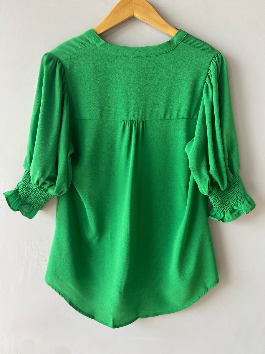 PHOTO OP PuffSleeve VNeck Top