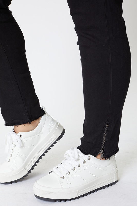MESMERIZE Curvy Ankle Zip Skinny Jeans