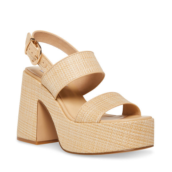 STEVE MADDEN Natural Raffia VALORY Sandal