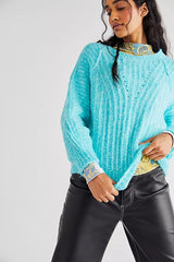 FREE PEOPLE Fuzzy Knit CARTER Pullover