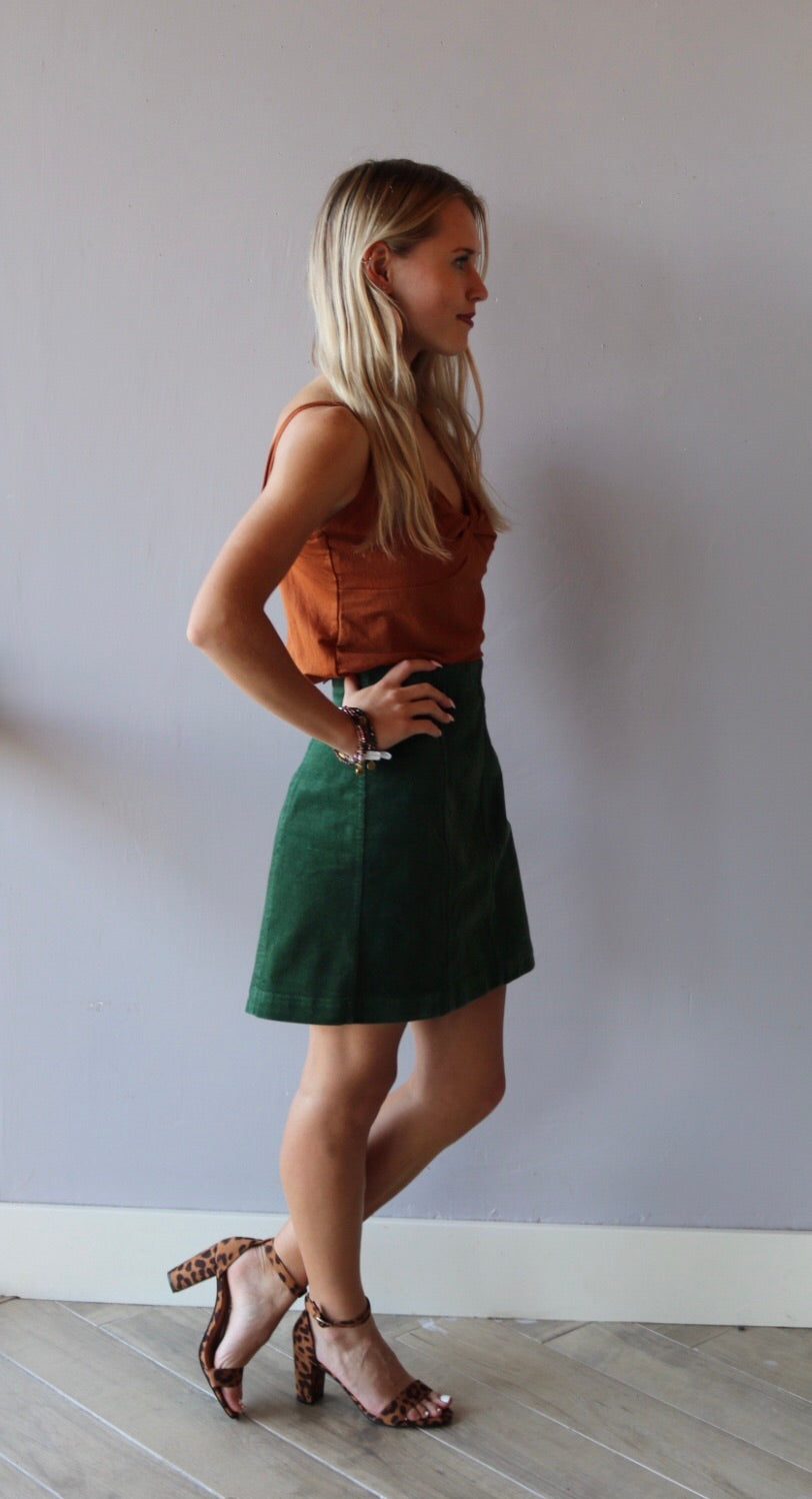 *Wishlist FORTUNATE TwistBust Linen Blend Cami Top