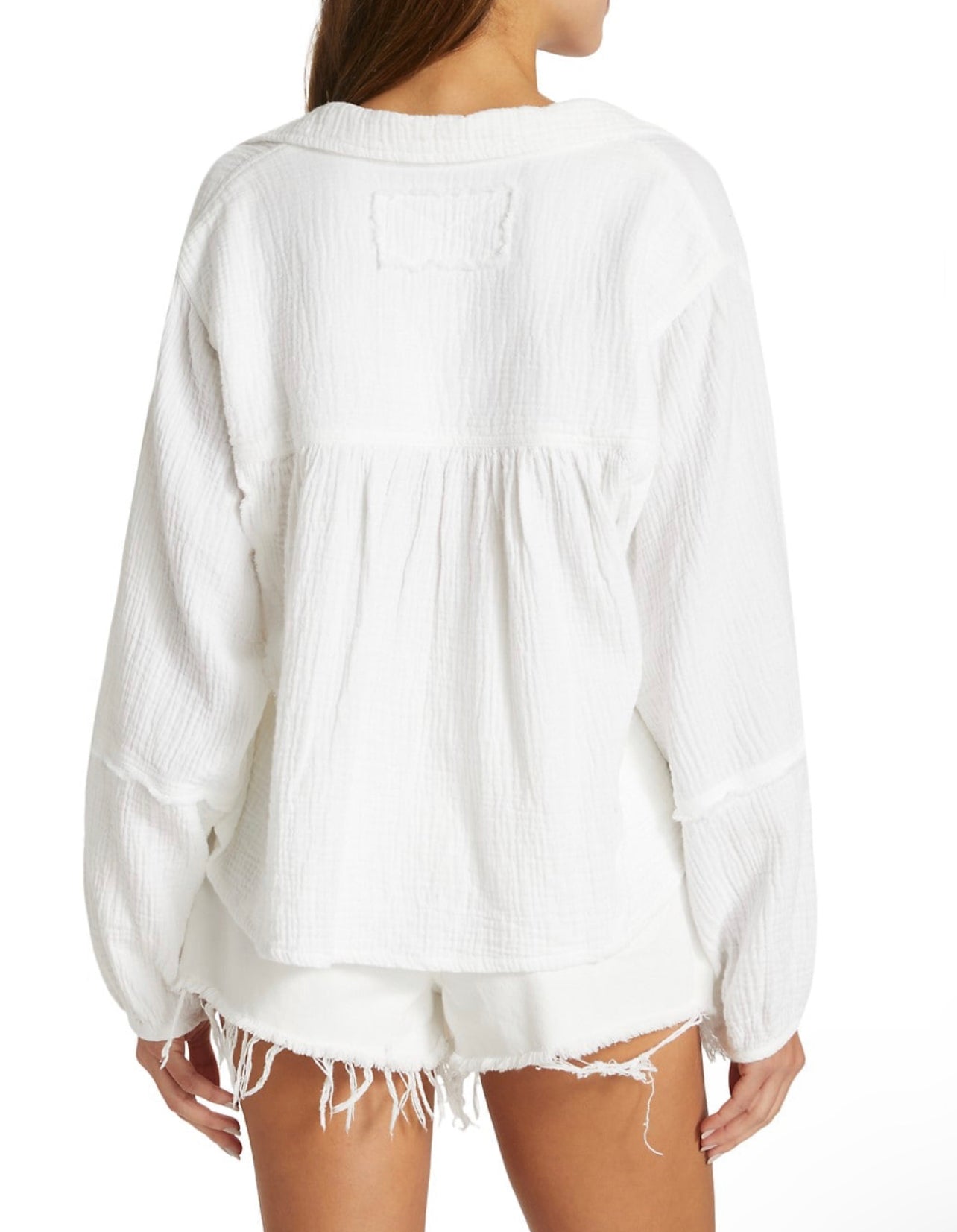 FREE PEOPLE DoubleCloth YUCCA Peasant Top