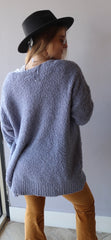 COMMIT Sherpa PopcornKnit Pocket Open Cardigan Top