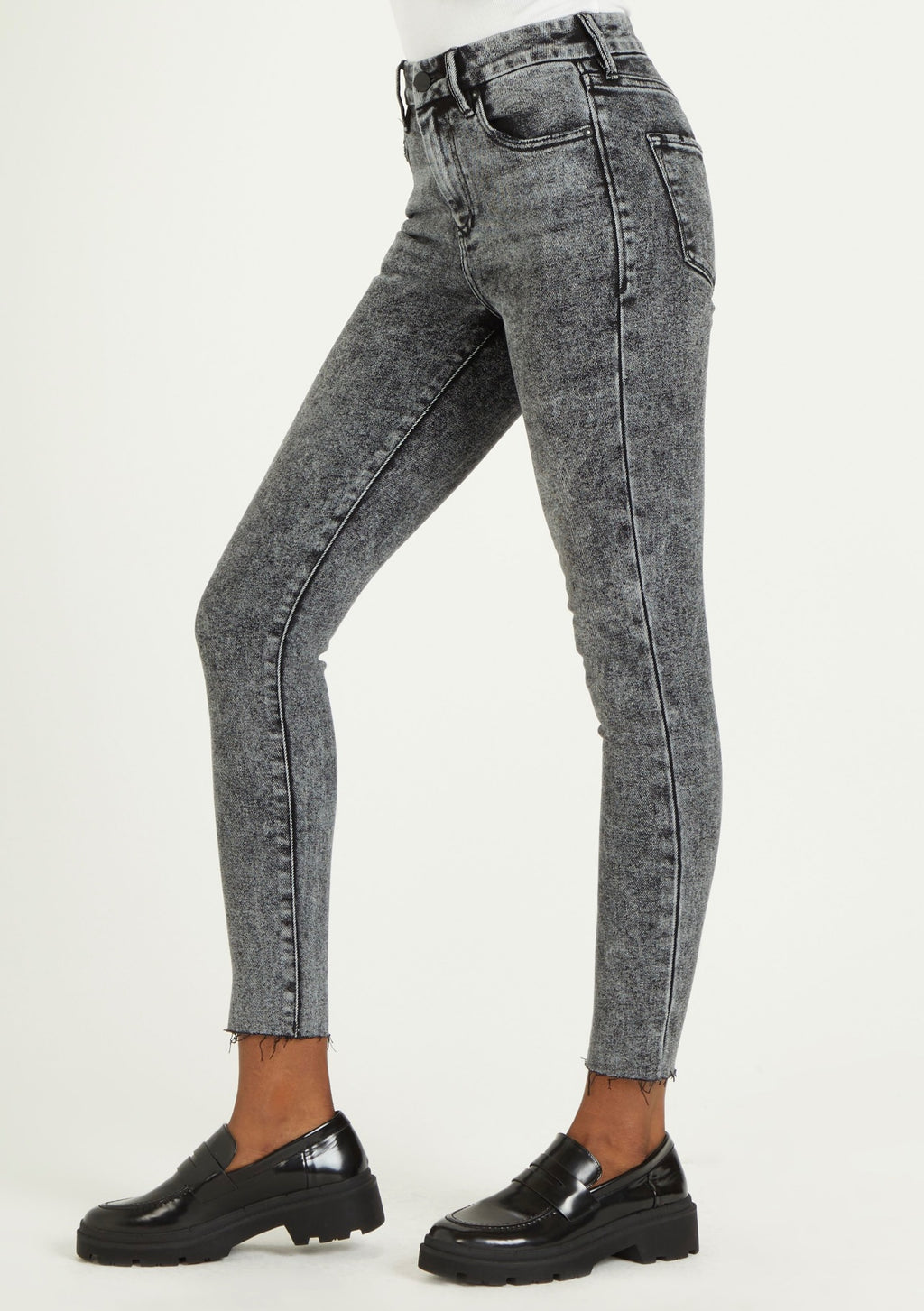 DEAR JOHN HIGH RISE OLIVIA RAW HEM SKINNY JEAN
