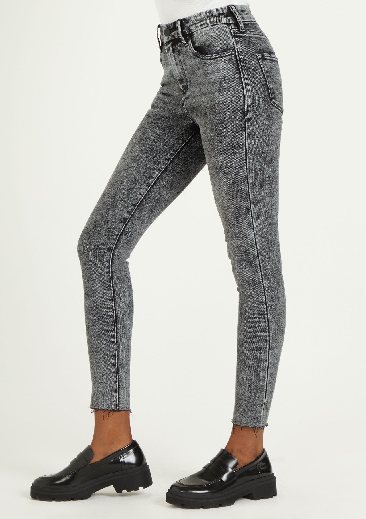 DEAR JOHN HIGH RISE OLIVIA RAW HEM SKINNY JEAN