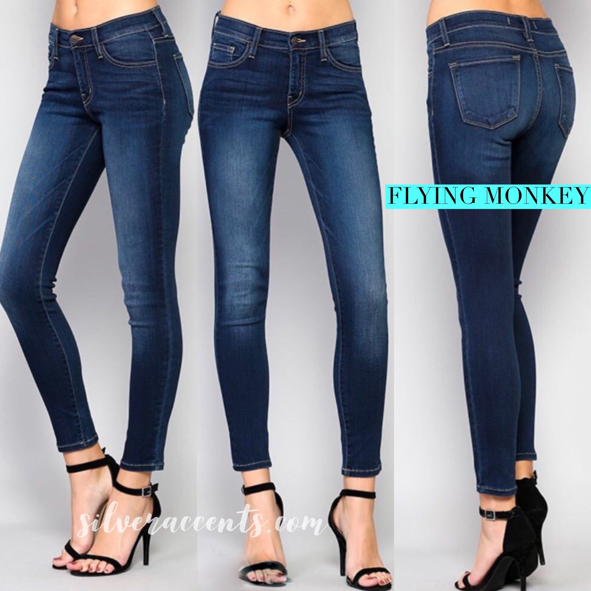 FLYING MONKEY MidRise DAYDREAMER Extra Lycra Ankle Skinny Jean