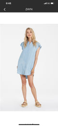 DEAR JOHN Tencel ZAYN ButtonDown Ruffle Dress