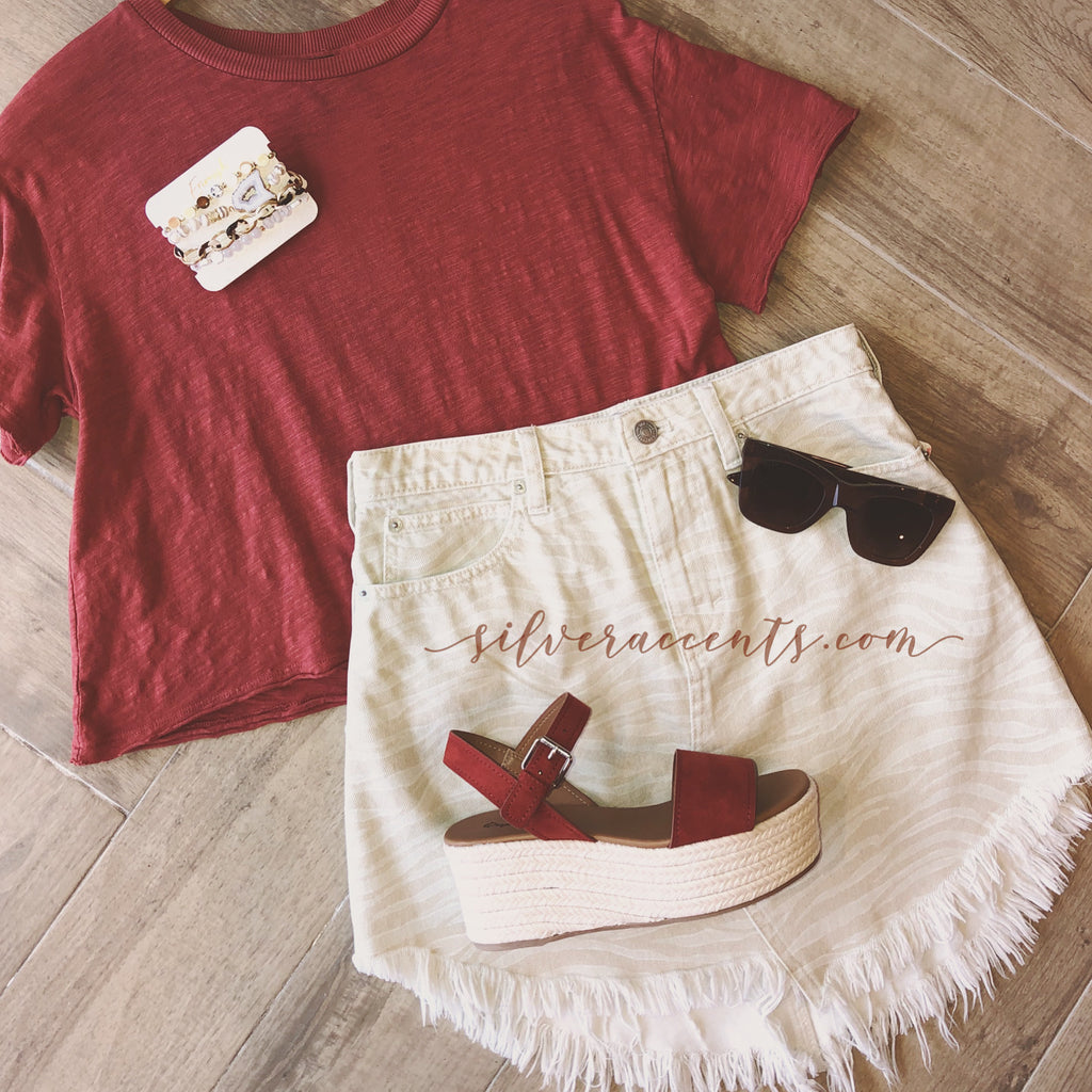 BOBI WaistCrop MARVEL SlubJersey Tee Top