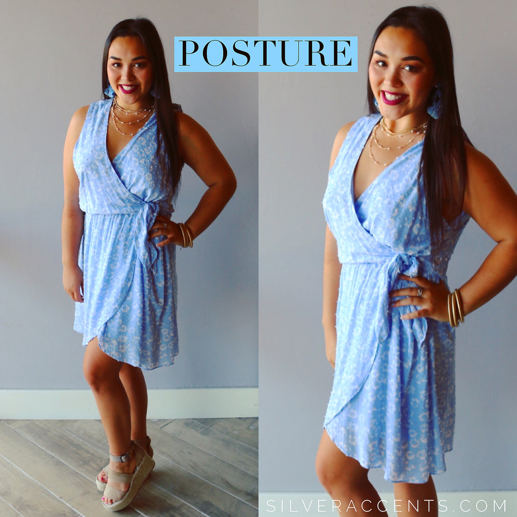 Everly POSTURE Floral Surplus Wrap Dress