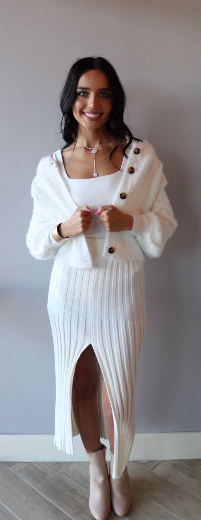 Skylar & Madison COZY FuzzyKnit Cardigan Sweater