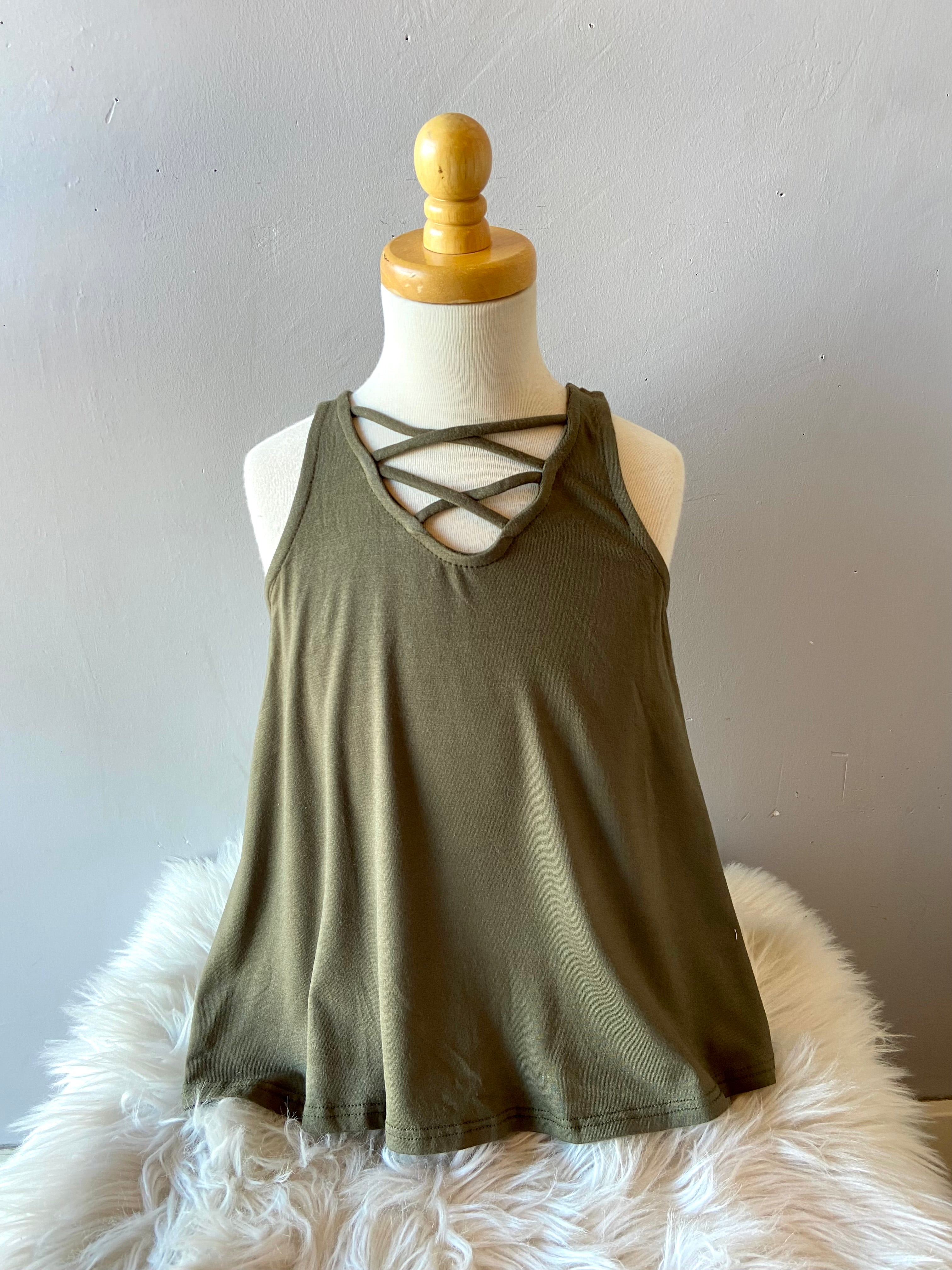 POMELO Olive INTO THE WOODS Tank Top