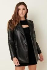 MATRIX Vegan Leather Blazer Jacket