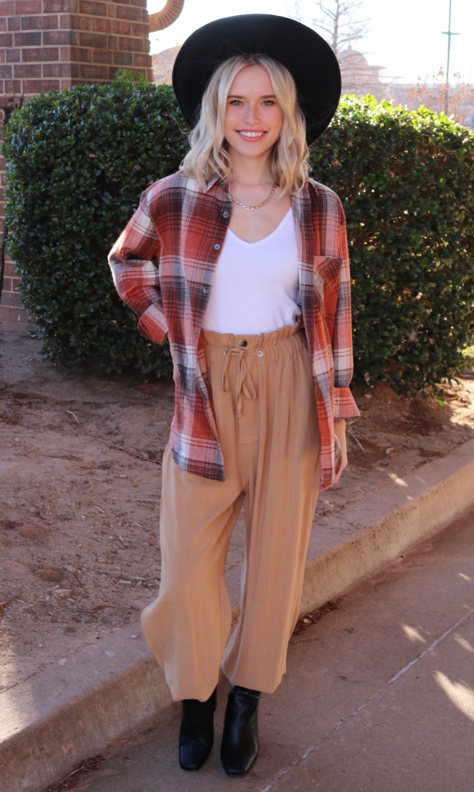 KUMA Classic Plaid ButtonDown Woven Top