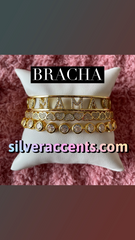 BRACHA Gold/CZ MAMA Cuff Bracelet
