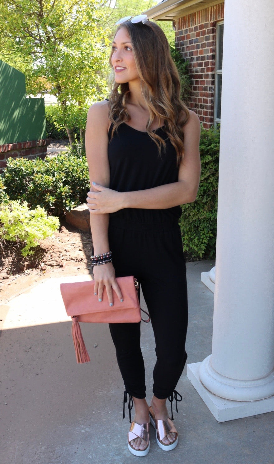 BOBI Supreme Jersey PINOT Cami Shirred Leg Jumpsuit