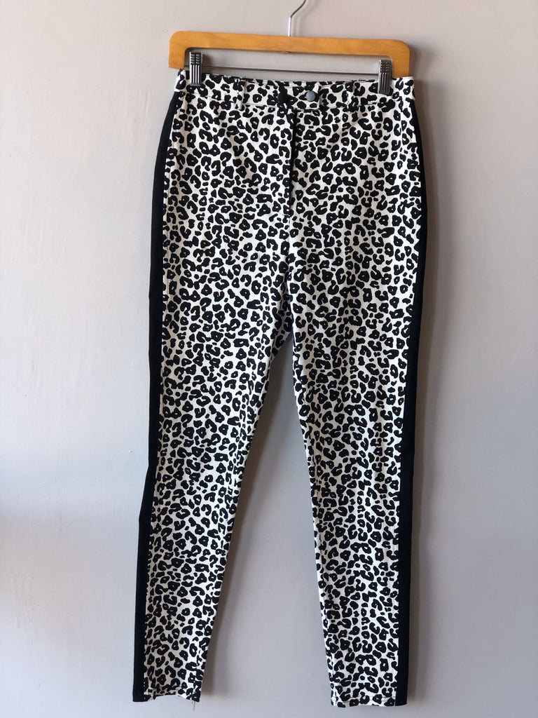 *WILD HONEY Leopard ENVISION Velvet SideTape Skinny Pants