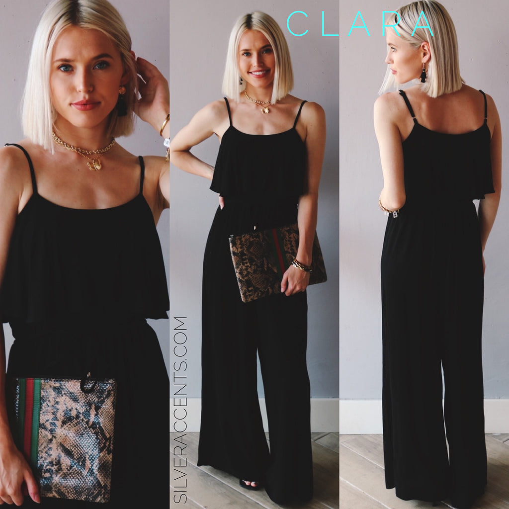 CLARA RuffleBust SmockWaist Jumpsuit