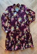 POMELO Burgundy PLUM CREEK Velvet Floral Dress