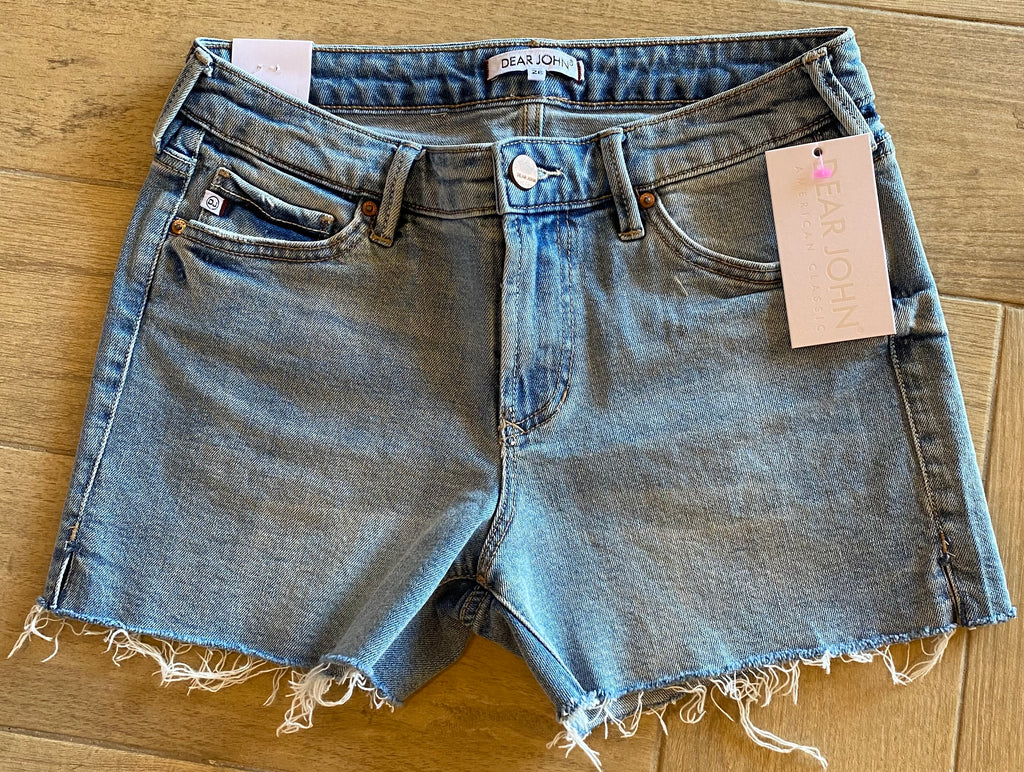 DEAR JOHN HiRise GIGI RawHem Denim Jean Shorts