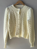 ANOTHER LOVE CableKnit NAOMI Pearl Button Down Cardigan