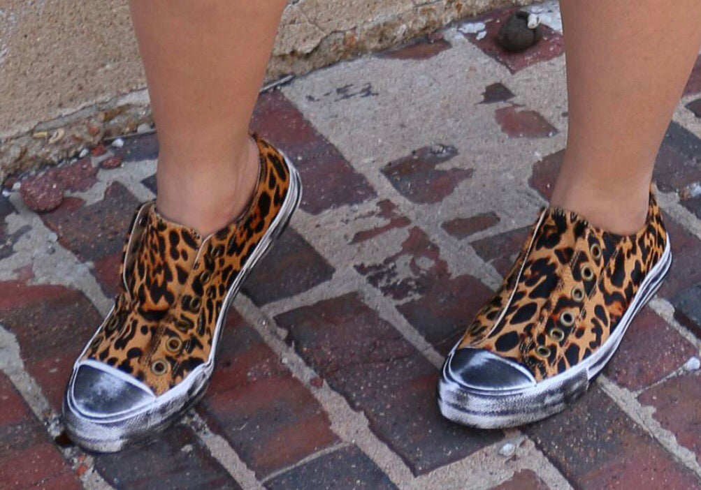 NAUGHTY MONKEY Vintage Distressed SHALOMAR Ponyhair Sneaker Shoe