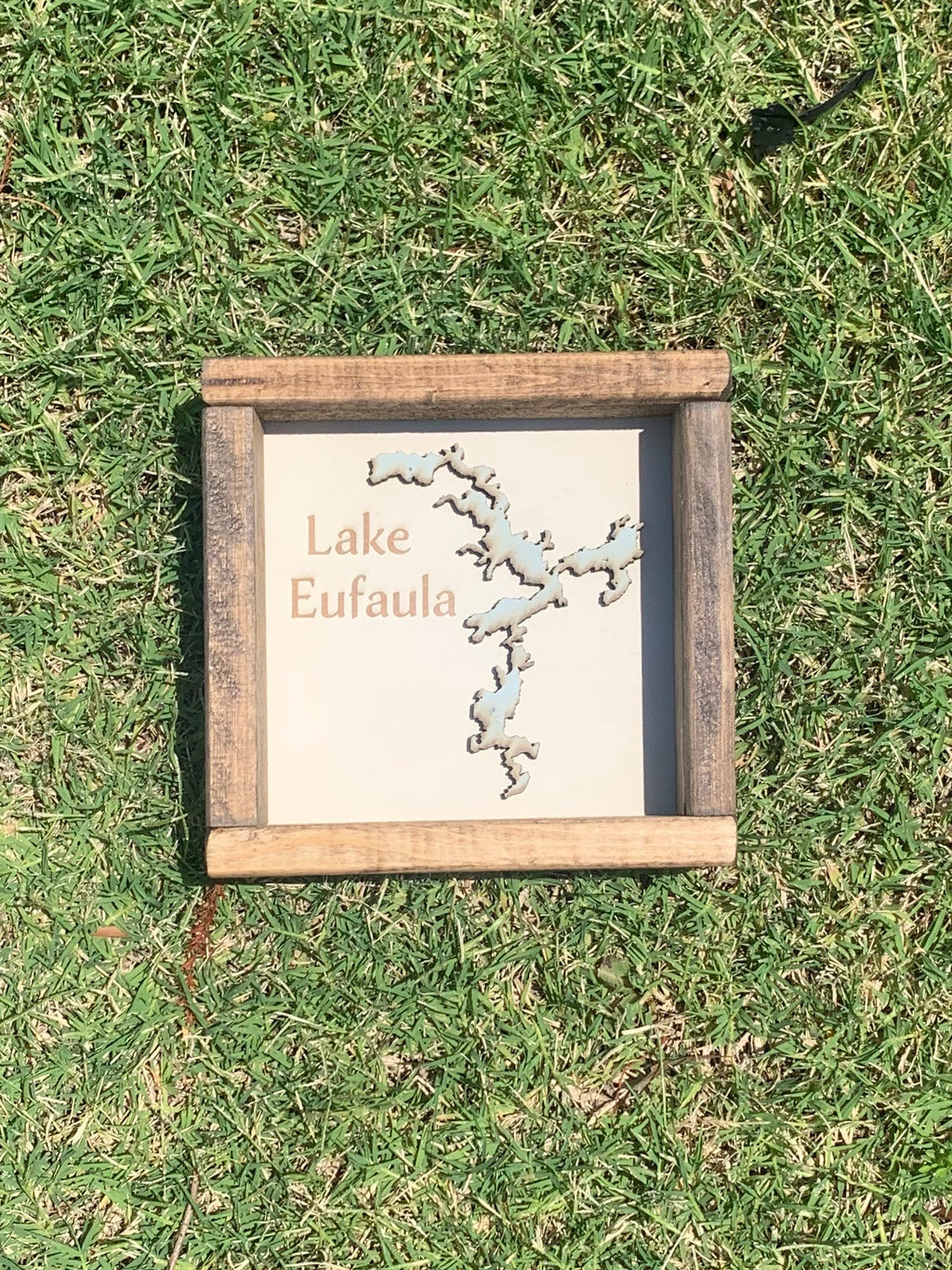 PD Lake Name 7X7 Framed Design