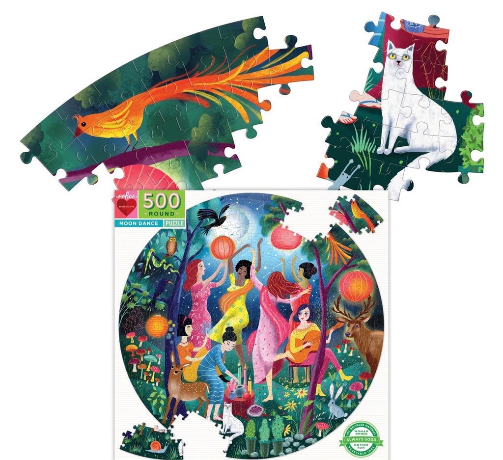 EEBOO Piece & Love 500 Pc ROUND Puzzle