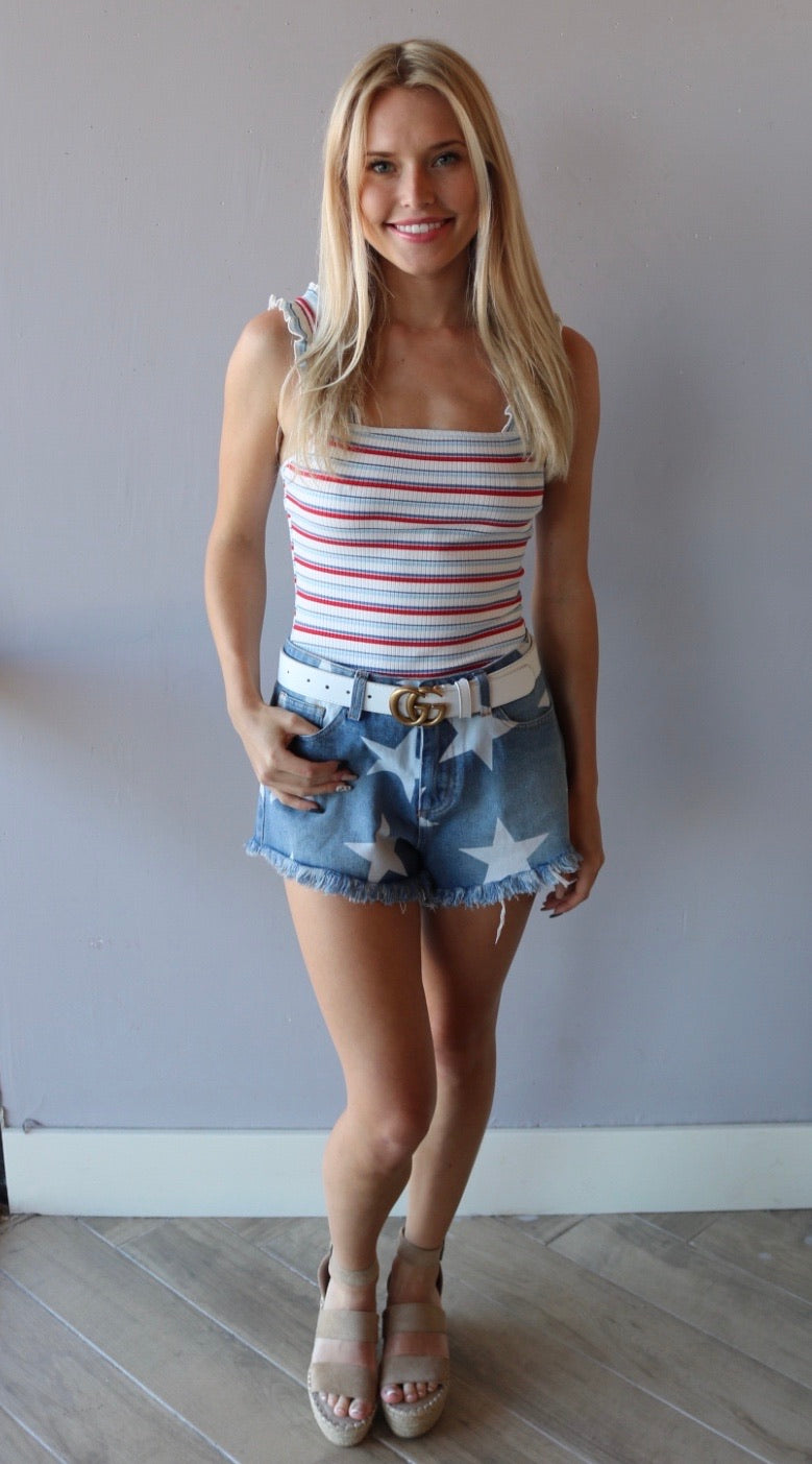 Toast INDEPENDENCE StarPrint Cutoff Shorts