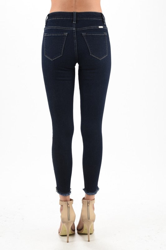 MESMERIZE Curvy Ankle Zip Skinny Jeans