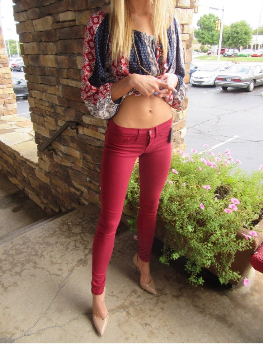 *FLYING MONKEY Stretch CHERRY Skinny Jeans