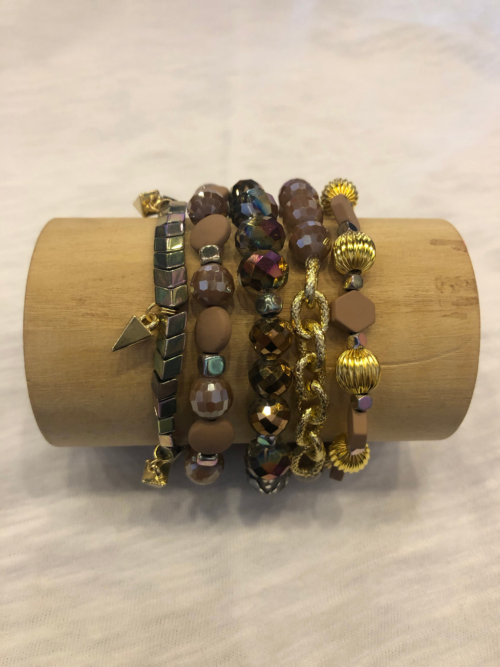 ERIMISH 5pc CARTER Stretch Crystal Bracelet Set