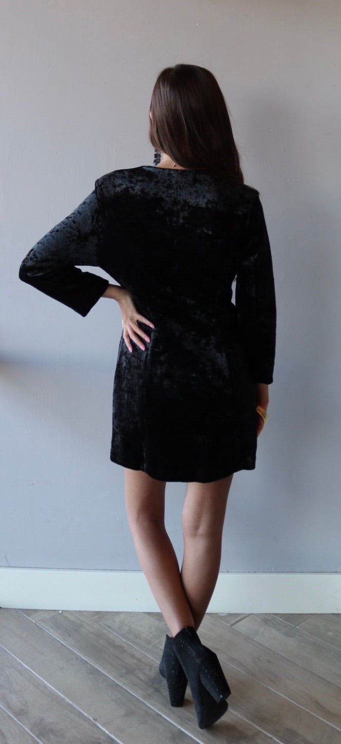 CONTENTMENT Velvet Blazer A-Line Dress