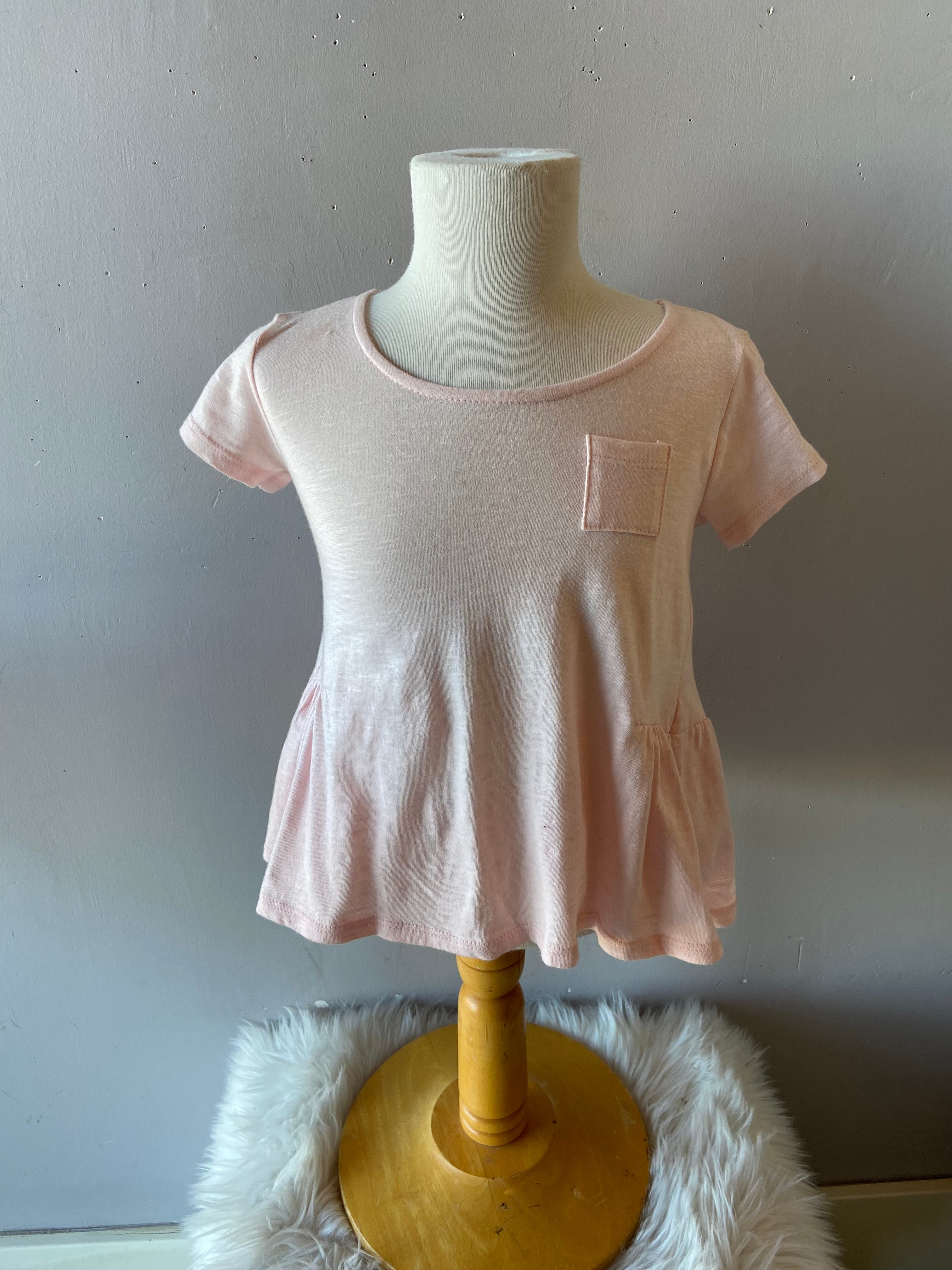 FREELOADER Pink FERRIS RuffleBottom ScoopNeck Top