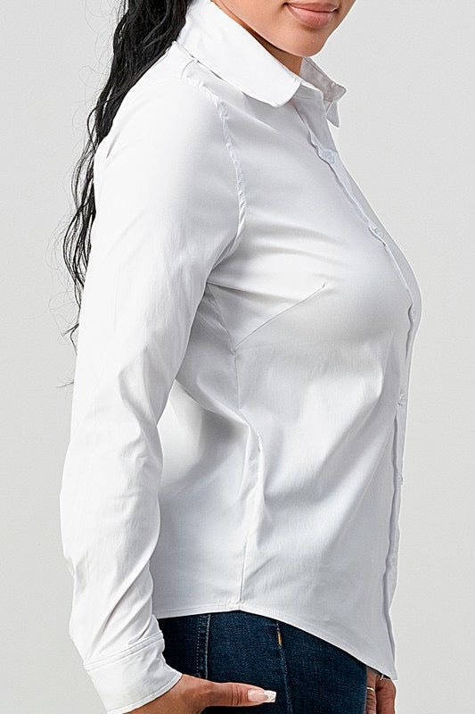 MARKLE ButtonDown Collar Woven Top