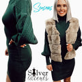 *SEASONS CableSleeve MockNeck Sweater Dress