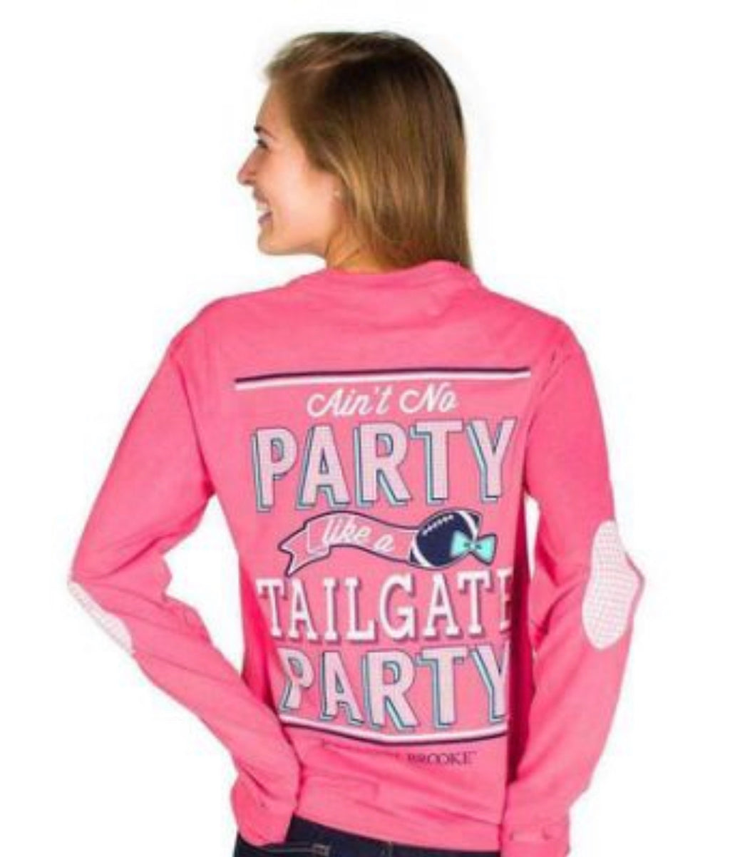 JADELYNN BROOKE  LongSleeve TAILGATE PARTY Tee Top