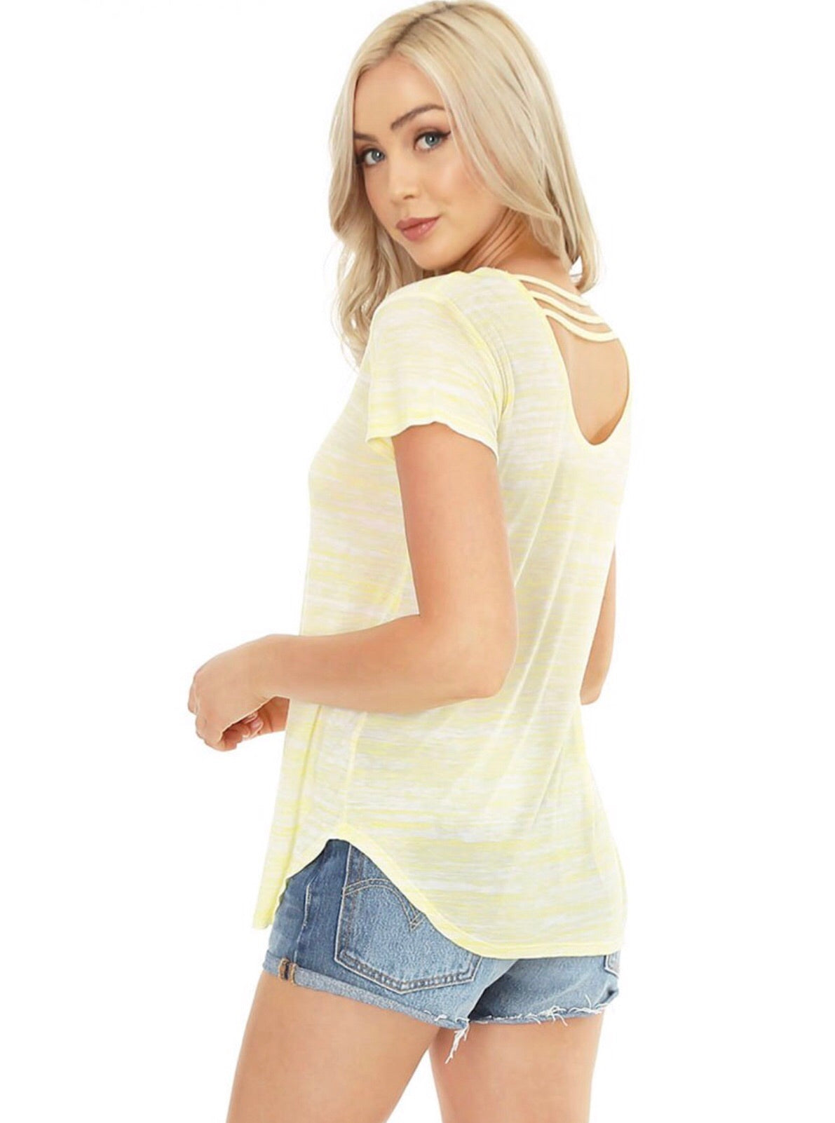 *BOBI Space Dye QUEST Striped Top