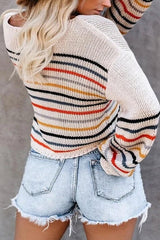 Cezele ANIMATE Stripe Ombré WaistCrop Sweater Top