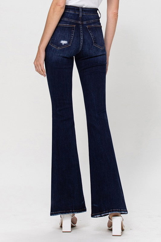 VERVET Hi~Rise BELLA Distressed Flare Jean