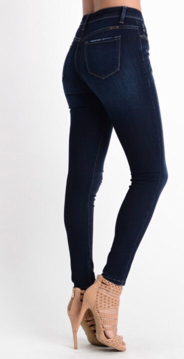 CAPTIVATE Distressed MidRise Ankle Skinny Jean