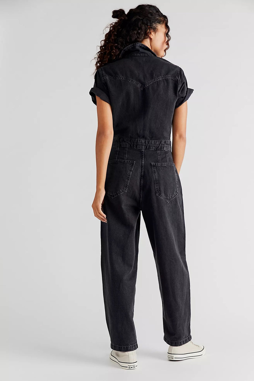 FREE PEOPLE Denim MARLA Coverall Jumpsuit